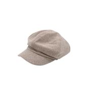 Külah Kadın Kasket Yün Flat Cap Vizon Şapka