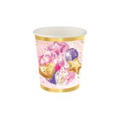 Kullan At Market Roll-Up Karton Bardak Uçan Balonlar Pembe 200cc-8oz 8'li
