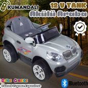 Kumandalı Bmw Akülü Araba Gri - Kumandalı 12 Volt Tek Kişilik Akülü Araba Akülü Jeep - Tx5 Sport Akülü Araba