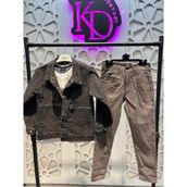 Kumrunun Dünyası Erkek Çocuk Denim Ceket Tişört Pantolon Alt Üst Takım Bayramlık 3'lü - Siyah - Gri - 7 Yaş