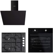 Kumtel B66-S2 - KO-410BF - DA6-833 3'lü Siyah Ankastre Set