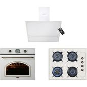 Kumtel B66-SF2 AT 4PRO - KO-40TAHDF - DA6-835 Rustik Beyaz Ankastre Set