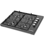 Kumtel KO-420F 4 Gözlü Gazlı Emaye Yüzeyli Set Üstü Ocak Siyah