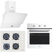 Kumtel Kristal B66-SF2 (MT) (PLUS) - KO-40 TAHDF - DA6-830 Beyaz 3'lü Ankastre Set