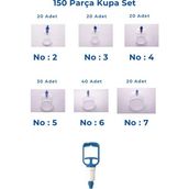 Kupasan 150 Adet Hacamat Kupa Seti 2-3-4-5-6-7 No