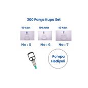 Kupasan 200 Adet Hacamat Kupa Seti 5-6-7 No