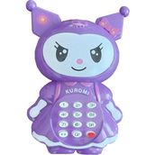 Kuromi Sesli Müzikli Oyuncak Telefon 15 cm - Mor