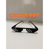 Kurt 3D Thug Life Çocuk Boy (11-13 Yaş )Gözlük Eğlenceli Dikkat Çekici Parti Gözlüğü