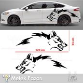 Kurt Yan Gövde Oto Sticker. Kurt Çamurluk Üstü Araba Sticker