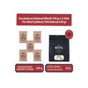 Kurukahveci Mehmet Efendi 5x100 gr Türk Kahvesi + The Whirl 250 gr Çekilmiş Türk Kahvesi