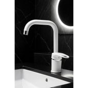 Kustar Oviedo Beyaz Mix Aç Kapa Kısa Banyo Lavabo Bataryası