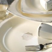 Kütahya Porselen 1139720 Bone Mare 62 Parça Desen Platin Fileli Yemek Takımı