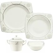 Kütahya Porselen 9676 Bone Mare 62 Parça Desenli Yemek Takımı