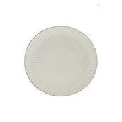 Kütahya Porselen Bone Luz Altın File Servis Tabağı 27cm Tekli Çok Renkli