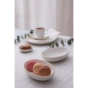 Kütahya Porselen Bone Luz Form Oval Kase Altın File 4 Parça 15Cm Bnlzf15okss220