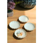 Kütahya Porselen Bone Luz Kase Altın File 4 Parça 8Cm Bnlzf08kss220