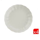 Kütahya Porselen Bone Luz Krem Çukur Tabak 20CM 4 Lü - 20 cm