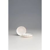 Kütahya Porselen Bone Luz Platin File 2 Parça 8cm Kase Bnlzf08kss2220 Beyaz