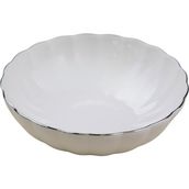 Kütahya Porselen Bone Luz Platin Fileli Çorba Kasesi 15CM Tekli - 15 cm