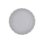 Kütahya Porselen Bone Luz Platin Fileli Çukur Tabak 20cm Tekli Krem