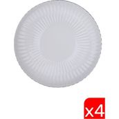 Kütahya Porselen Bone Luz Platin Fileli Servis Tabağı 27CM 4 Lü - 27 cm