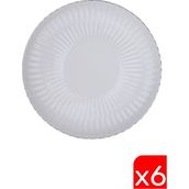 Kütahya Porselen Bone Luz Platin Fileli Servis Tabağı 27CM 6 Lı - 27 cm