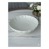 Kütahya Porselen Bone Luz Serisi Krem 25 Cm Salata Kasesi Tekli (Amblemli) KREM 25 x 25