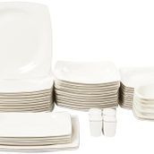 Kütahya Porselen Bone Mare 50 Parça 12 Kişilik Platin Yemek Takımı