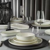 Kütahya Porselen Bone Moderna Platin 26 Parça Yemek Takımı