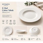 Kütahya Porselen E Otel Çukur Tabak Dekorsuz 21 cm