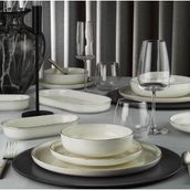 Kütahya Porselen Moderna 26 Parça 6 Kişilik Platin Yemek Takımı BNMOD26YT220