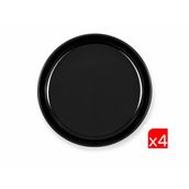 Kütahya Porselen Moderna Çukur Tabak Siyah 19Cm Mod20ck740104 4 Lü