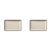 Kütahya Porselen Moderna Düz Tabak Tarçın 2 Parça 18x13cm Tan18x13dus2730p02 Çok Renkli