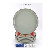 Kütahya Porselen Moderna Serisi 19 Cm Tatlı - Pasta Tabağı 6 Lı ( Amblemli )