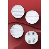 Kütahya Porselen Pretty 4 Parça 15 Cm Tabak Zarif Kalp Desenli Şık Tasarım