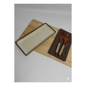 Kütahya Porselen Tan Serisi 35 x 15 Cm Tavuk Dünyası Desenli Tabaklar Tekli (Amblemli) Tarçın 15 x 35