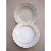 Kütahya Porselen Yaldızlı Gold 22 cm Çukur Tabak