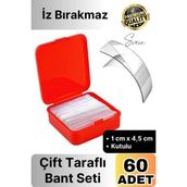 Kutulu Mini Çift Taraflı Bant Seti 60 Parça Iz Bırakmaz Güçlü Şeffaf Yapıştırıcı Montaj Bandı