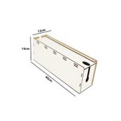 kutuTR Kablo Kutusu 40x12x14 Cm Kablo Priz Düzenleyici Organizer Beyaz Demonte