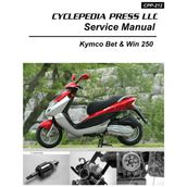 KYMCO Bet & Win 250 Cyclepedia Printed Scooter Service Manual