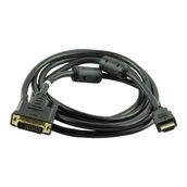 kzy mobilyal Powermaster 1.5 Metre HDMI DVI Kablo Siyah Renk Yüksek Performanslı Bağlantı İçin Uyumlu