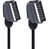 kzy mobilyal Powermaster PM-2912 Standart 1.2 Metre 7 Mm Tırnaklı Scart Scart Kablo