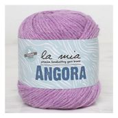 La Mia Angora 33801 L127 50 gr Mor El Örgü İpi
