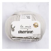 La Mia Merino 33782 L047 Açık Gri El Örgü İpi