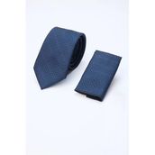 Lacivert Desenli 7 Cm Kravat 1090260124