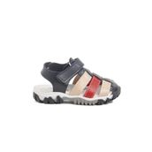 Lacivert Kırmızı Cırtlı Hafif Unisex Çocuk Sandalet 173101 B
