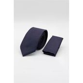 Lacivert-Kırmızı Desenli 7 Cm Kravat 1090260117