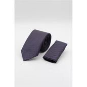 Lacivert-Kırmızı Desenli 7 Cm Kravat 1090260118