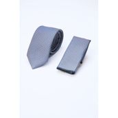 Lacivert Kuş Gözü Desen 7 Cm Kravat 1090260100