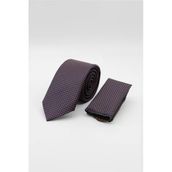 Lacivert-Turuncu Desenli 7 Cm Kravat 1090260115